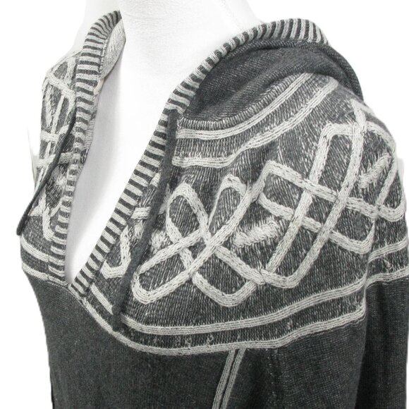 Eddie Bauer Gray V-Slit Cotton Blend Hooded Sweater Size XL - Picture 2 of 6